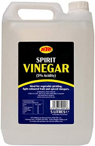 Ktc White Vinegar 5 Litre - Perfect For Pickling, Cleaning, Baking, Marinades And Sauces And Cheese Making - 5 Litre Bottle - Produced In The Uk (1 Pack)