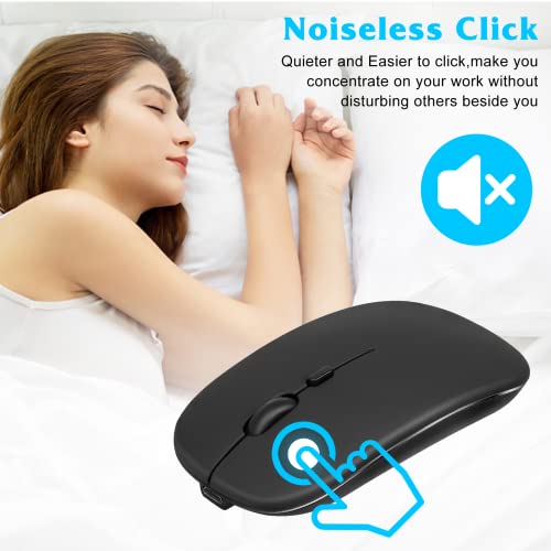 Image of UrbanX Bluetooth Rechargeable Mouse for Omen 16 Gaming Laptop Bluetooth Wireless Mouse Designed for Laptop /PC /Mac /pro /Computer /Tablet /Android Onyx Black