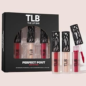 The Lip Bar – Perfect Pout Mini Lip Trio Gift Set (3 Products) – Nonstop Liquid Matte Lipstick & Non-Sticky Lip Gloss – Travel Size – Gift Box – Vegan, Gluten Free, Cruelty Free – Makeup & Cosmetics