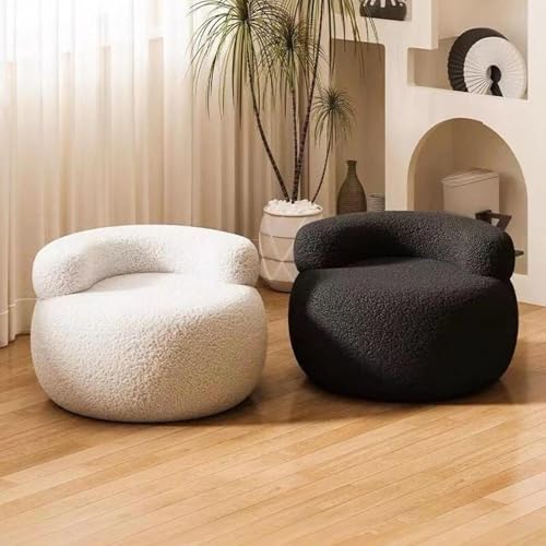 Sofá de suelo negro individual sillón auxiliar cómodo para dormitorio 3