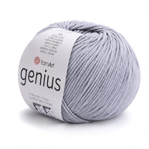 Image of YarnArt Genius Soft Cotton Blend Yarn, 1 Pack (1.76 oz / 174 Yds)