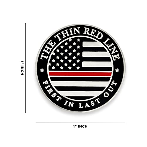 Image of PinMart's Thin Red Lapel Pin