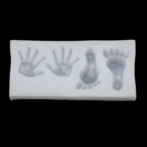 Miniatura 1 de Molde de silicona para pies de mano para bebé, molde de fondant, decoración de tartas, fabricación de joyas de resina con luz ultravioleta