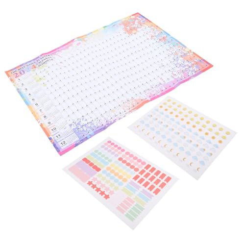 WEKAMOS 年英語版壁掛けカレンダー ?古美式デコレーション 書き込み可能メモ付き 月間プランナー 家 オフィス用ホームアクセサリー