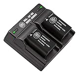 BM Premium 2 Pack of DMW-BLK22 High Capacity Battery and Dual Bay Battery Charger for Panasonic...