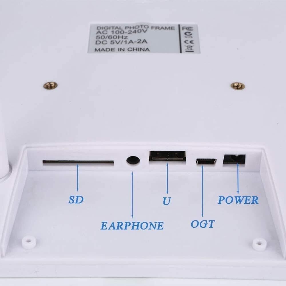 Cornice Digitale da 10 Pollici con Display IPS HD 800x1280, Lettore di Foto, Musica e Video, Supporto USB e SD.