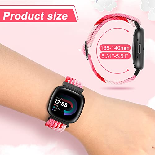 Pack de 5 correas Solo Loop de nylon compatibles Fitbit Sense miniatura 3