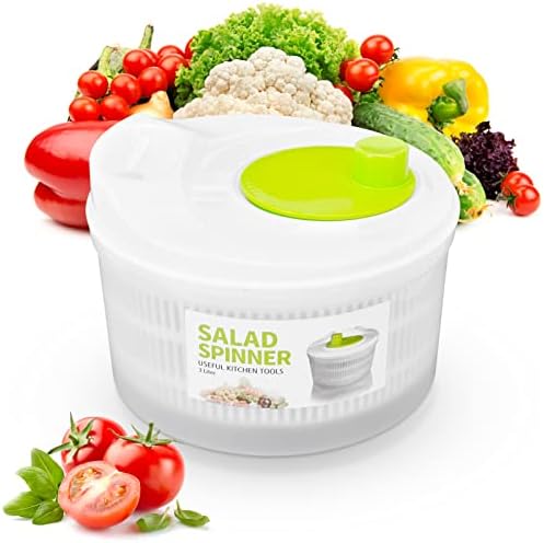Salad Spinner,Spinner with Drain, Bowl, and Colander,Lettuce Spinner for Vegetable wash, Quick and Easy Multi-Use Lettuce Spinner, Multi-Functional Kitchen Helper for Fruits Washing
