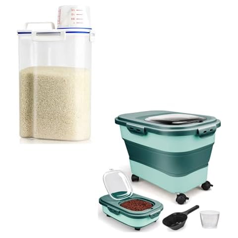 Viretec Rice Storage Container&Dog Food Storage Container Cover
