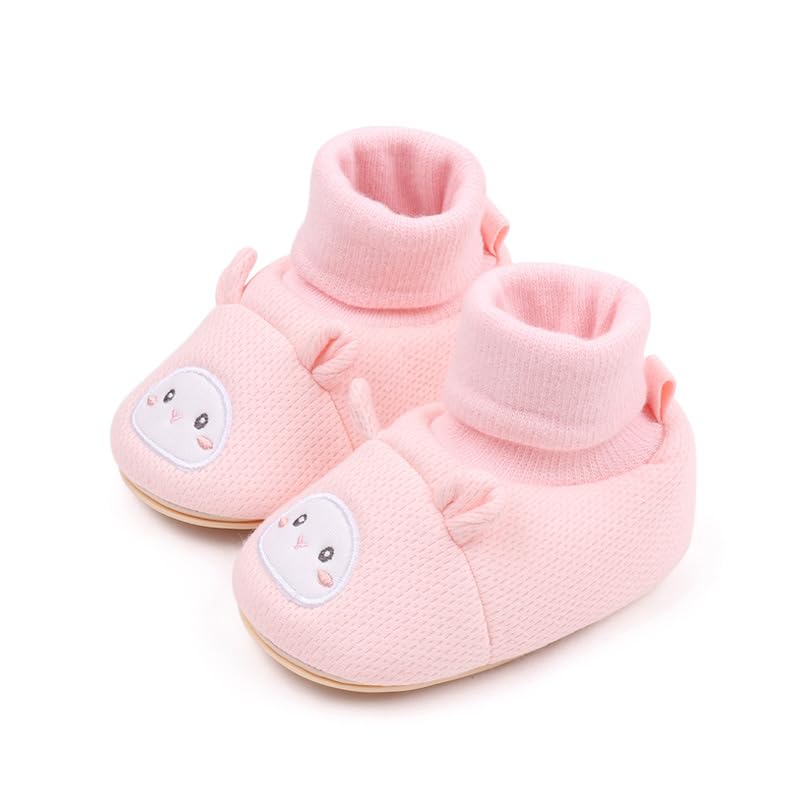 Newborn Baby Boys Girls Slipper Soft Non Skid Sole Slip On House Indoor Sock Shoes