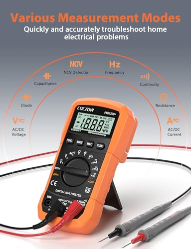 Digital Multimeter mit automatischer Bereichswahl, Multifunktionstester, der AC/DC Voltage, AC/DC...