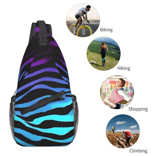 Mochila cruzada con estampado camuflaje cebra para viaje miniatura 6