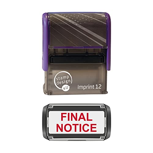 Accounts Self Inking Rubber Stamp Red Ink - Imprint 12 48mm x 18mm - Final Notice