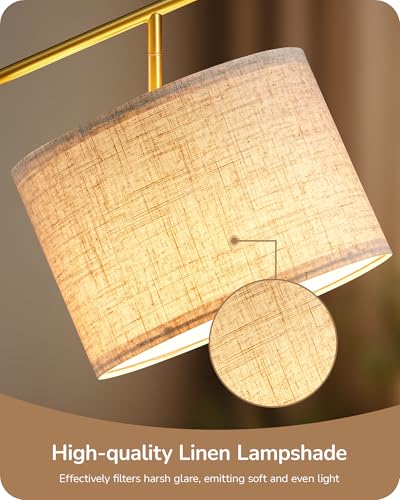 Image of EDISHINE 64.7 inch Gold Modern Floor Lamps for Living Room, Arc Standing Lamp
