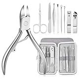 LQUYTA 1 Set Nagelschere Fußnagelschere Set Scharfes Professionelles Edelstahl Greifvogelschnabel...