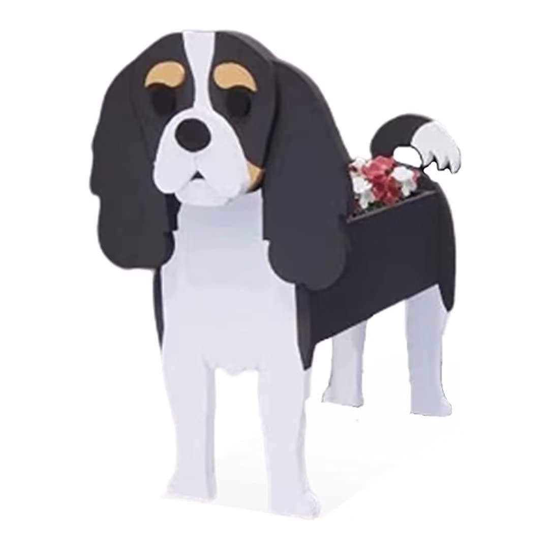 EIMOPE Gifts Dog Flower Pot Planter, PVC Animal Shaped Cartoon Planter Cute Dog Plant Pots Outdoor Indoor Garden Planters For Succulent, Cute Rectangular Plant Flower Pots Decor — image 1