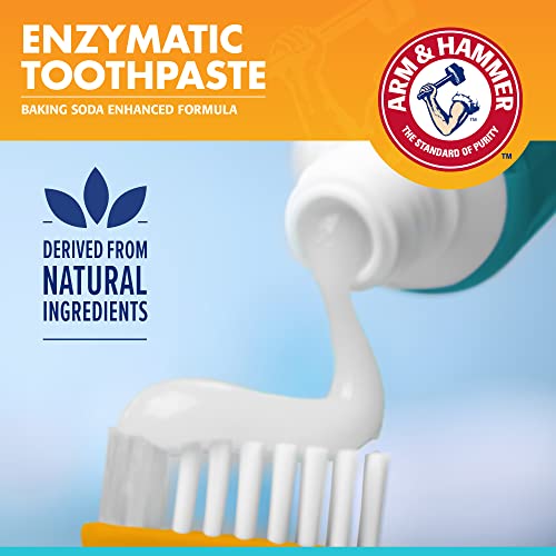 Image of Arm & Hammer for Pets Enzymatic Dog Dental Care Kit, Chicken Flavor Toothpaste with Baking Soda for Plaque, Tartar, and Bad Breath, Double-Sided Toothbrush and Finger Brush Included, 2.5 Oz - 48 Pack