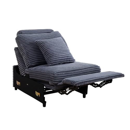 Image of RARZOE Modular Sofa Power Recliner Module, Corduroy Power Reclining Chair for Living Room Modular Sectional Sofa Couch,Grey