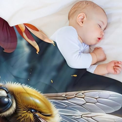 Manta de franela de abeja de 140x180 cm extra suave para sofá 4