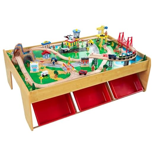 KidKraft Waterfall Mountain Train Set and Table