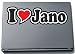 Produktbild Indigos UG Laptop Aufkleber I Love Jano 210 mm - Notebook Aufkleberskin - Dekoration für Laptopdeckel - für Studenten, Büro, Schule, Uni Sticker mit Namen von Mann Frau Kind