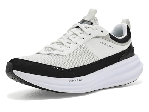 Cole Haan Cole Haan Men's Original Grand Quadstreak Running Sneakers, Optic White/Black, 12-M US