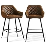 Photo Gallery jahecome sgabello da bar con rivestimento in pelle scamosciata artificiale, bracciolo sgabello alto con gambe in metallo per casa cucina contatore e bar (2, camoscio artificiale marrone) Photo Gallery jahecome sgabello da bar con rivestimento in pelle scamosciata artificiale, bracciolo sgabello alto con gambe in metallo per casa cucina contatore e bar (2, camoscio artificiale marrone)