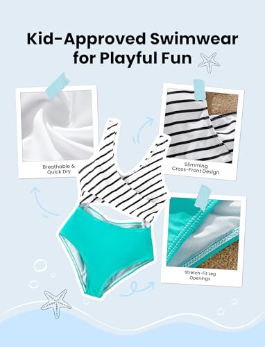 PATPAT Family Matching Swimsuits Swimwear Set for Couples Mommy and Me Striped Spliced Bathing One-Piece Swimsuits