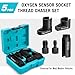 DURATECH 5PCS O2 Oxygen Sensor Socket Thread Chaser Set, 3/8