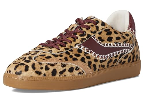 Image of Dolce Vita Women's Notice Stitch Sneaker, Burgundy Leopard, 6.5