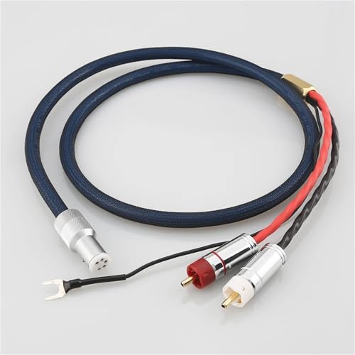 Cable de audio OFC Silver Plated con plug Spade y RCA 3M miniatura 4