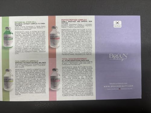 BRÜUN SC - Control Stem Cell Ampoule - Micro Needling Korean Serum Booster for Face and Body to Use with and without Derma Pen Microneedling Skin Care Serum 1.18 fl.oz - Image 8