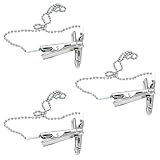 3 StüCk Serviettenkette Silber LäTzchenkette mit Klammern Edelstahl Serviettenkettetragbarer Serviettenhalter füR Erwachsene Senioren Und Kinder