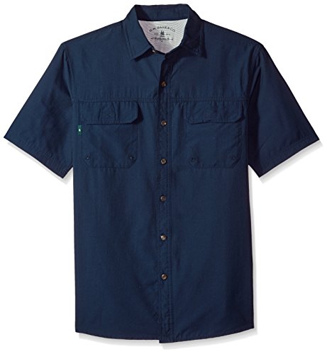 G.H. Bass & Co. Men's Explorer Point Collar Short Sleeve Fishing Shirt