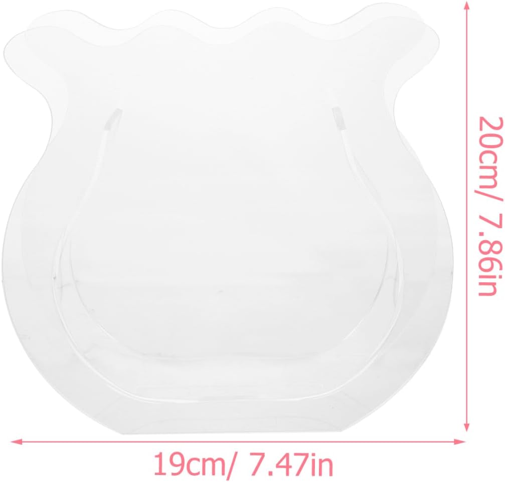 PRETYZOOM Transparent Fish Tank Vase 7.87X7.48X1.96In Clear Acrylic Multi-Function Flower Pot for Home Office Desk Living Room Decor Wedding Centerpiece