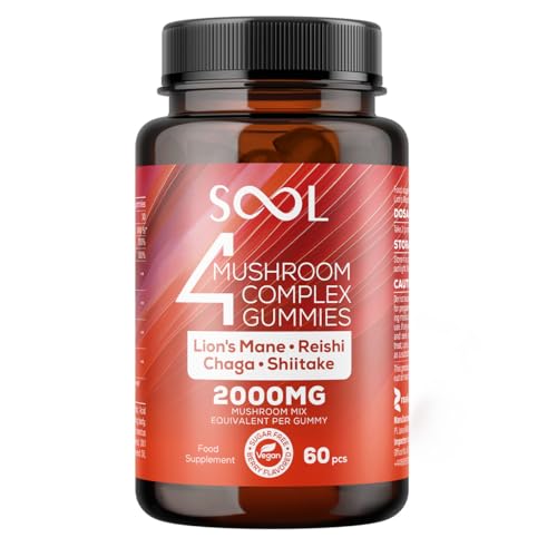 SOOL 4 Mushroom Complex Berried Flavour Gummies 2000mg 60pcs