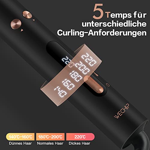 Foto von Lockenstab Automatisch 360° Rotierender, WeChip Lockenstab Große Locken 32 mm, [Nano-Titan-Beschichtung] Automatischer lockenstab für lange, mittellanges haare