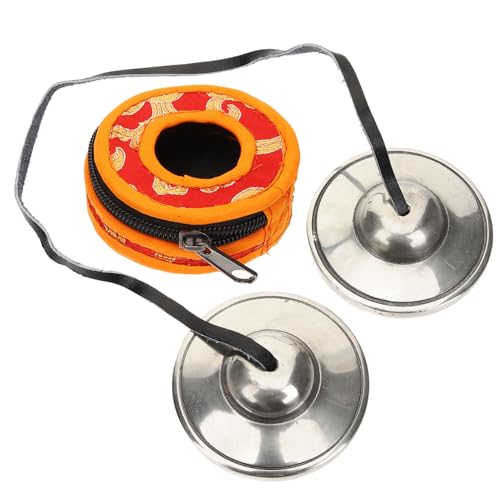 Totority Meditation Bells Set Handheld Cymbals Bell Music Instrument Perfect Yoga Lovers