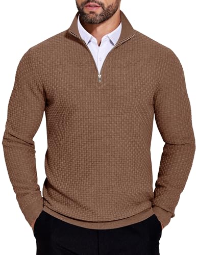 Amazon.com: COOFANDY Mens Casual Slim Fit Pullover Sweaters Long