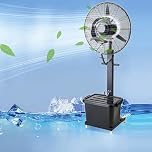 Ventilateur sur Pied avec Brumisateur pour Une Brise Fraîche de Terrasse, Ventilateur Brumisateur Oscillant, 3 Vitesses de Refroidissement avec Réservoir de 42 L ( Color : 220V , Size : 71cm/28in )