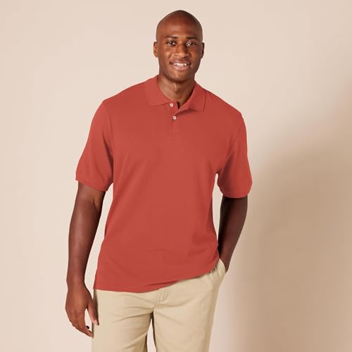 Image of Amazon Essentials Men's Regular-Fit Short Sleeve Cotton Pique Polo Shirt (Available in Big & Tall)