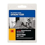 190 Seiten Kodak Supplies 185E012801 Tinte 190 Seiten 5,9ml schwarz passend für Epson SX125 kompatibel zu C13T12814012/T1281