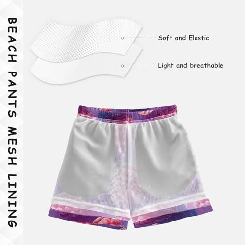 Pigsaly Boys Swim Trunks Blue Red Raspberry Berry Fruit Boys Board Shorts Swimsuit Swimwear Summer Bathing Suit 2T4