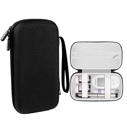 sijidou Hard Shell Diabetic Supplies Bag, Diabetic Supplies Travel Case, Used for carrying Glucose Monitor Kit, Blood Sugar Test Strips, Lancets, Lancing Device, Alcohol Wipe items (Black)