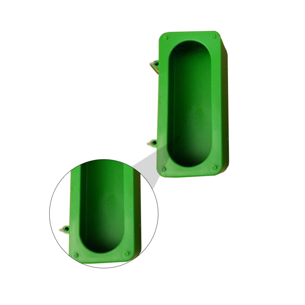 Mangeoires à Oiseaux Faciles à Nettoyer et Remplir Lot de 12 en Plastique Vert pour Perruches et Petits Oiseaux en Cage