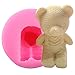 Mujiang Bear Silicone 3D DIY Soap Candle Making Molds Set of 2