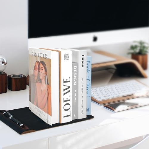 AZKEEGREY 12 Stück Acryl Buchstützen, Transparente Bücherstütze, Bücherhalter Bookends, Book Holder für Schlafzimmer Bibliothek Büro Schule Dekoration