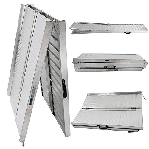 Rollstuhlrampe, tragbar, 2,1 m, Aluminium, faltbar, leicht, zusammenklappbar Cover