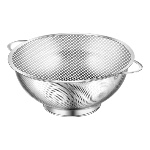 Kaishun Colander Stainless Steel 3-Quart, Strainer for Kitchen Food