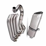Sistema Di Scarico Per Moto Completamente In Acciaio Inox Silenziatore Anteriore Modificato Con Orecchio Sospeso Per CBR650R CBR650F CB650R CB650F 2014-2025